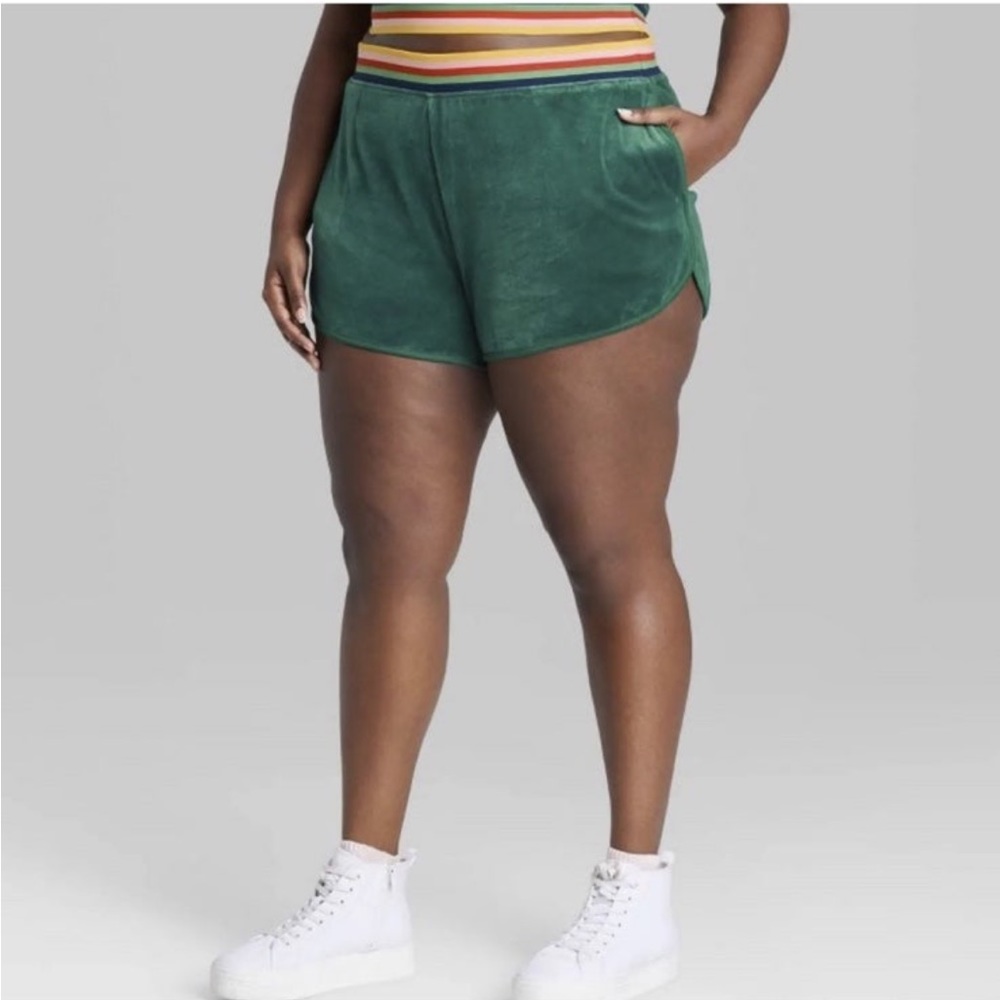 Wild fable velour track shorts